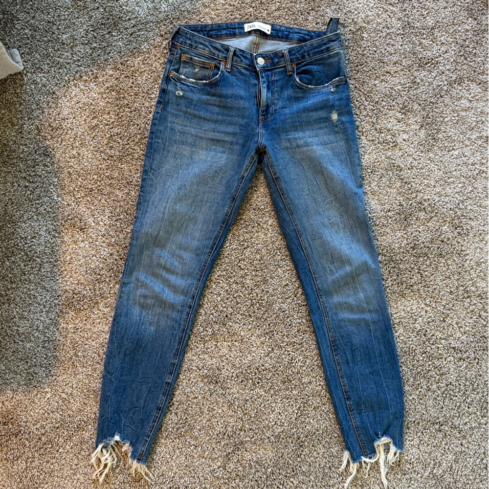 Zara Women's Skinny Jeans - Blue
